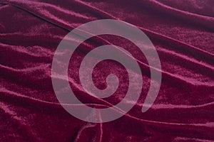 Red velvet fabric background texture photo