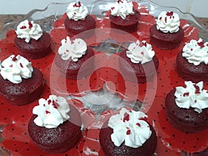 Red velvet muffing