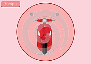 Red Vespa Illustration