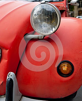 Red Vintage car detail