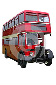 Red Vintage Double decker photo