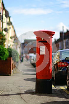 Red vintage letter box