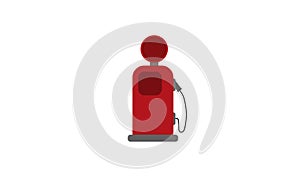 Red vintage pump object illustration
