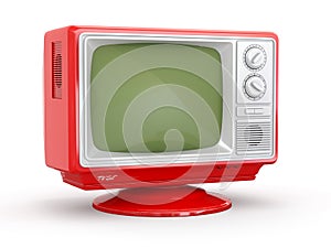 Red vintage retro tv