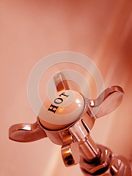 Red Vintage style hot tap abstract image