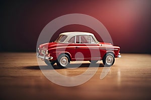 A red vintage toy car ai generated.