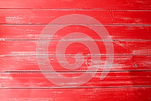Red Vintage Wooden Background, Copy Space