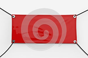 Red vinyl banner