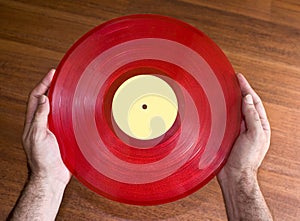 Red vynil record