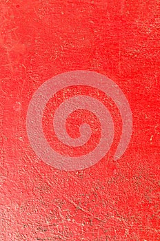Red wall paint damage surface