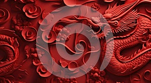 red wall paper with chinesestyle red dragon wallpaper