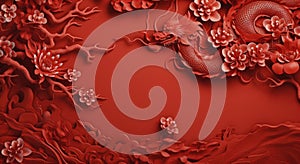 red wall paper with chinesestyle red dragon wallpaper