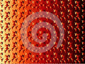 Red wall-paper with an ornament