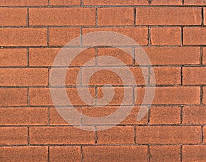 Red wall. Rustic bricks in seamless texture