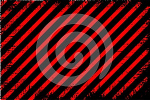 Red warning stripe background with abstract grunge.