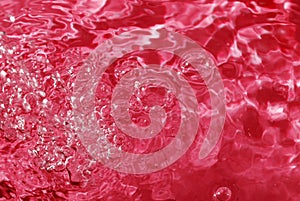 Red water bubbles