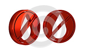 Red Water drop forbidden icon isolated on transparent background. No water sign.