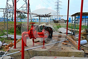 red water pipe network installation