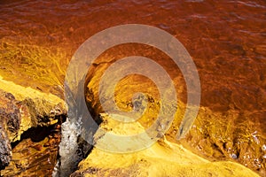 Red water in Rio Tinto, Huelva