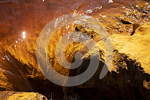 Red water in Rio Tinto, Huelva