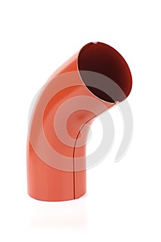 Red water spout element isolated on the white