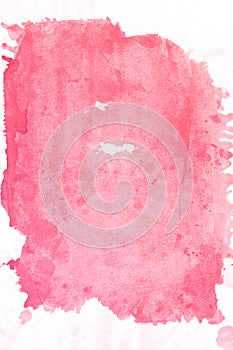 Red watercolor paint background, lettering scrapbook sketch.