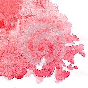 Red watercolor paint background, lettering scrapbook sketch. and pink