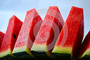 Slices of red watermelon