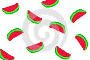 Red watermelon pattern background.