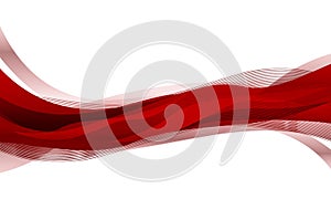 Red wave curve abstract background concept design