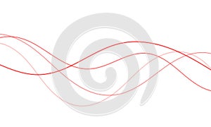 Red Wave Line Abstract Background Vector