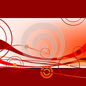 Red waves and circles 2