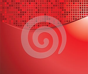 Red waves with mosaic