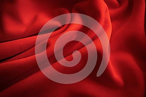 Red wavy cloth. Red fabric background