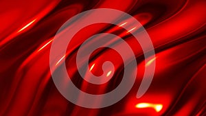 Red wavy plastic shiny background, smooth wavy texture pattern wallpaper