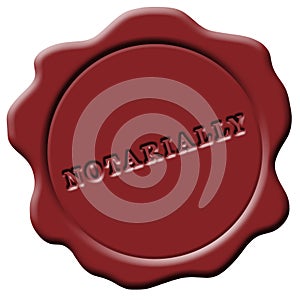 Red wax seal