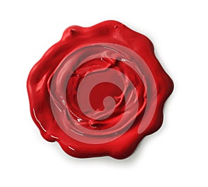 Red wax seal