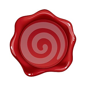 Red wax seal