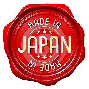 Red wax seal - made in Japan