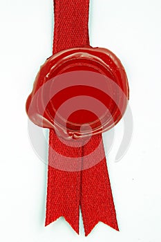 Red wax seal red ribbon