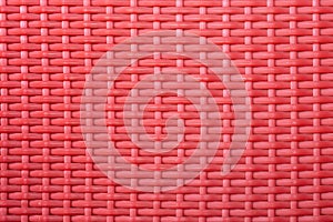 Red weave plastic mesh texture background