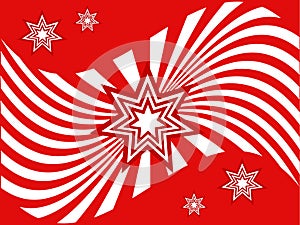 A red and white abstract background