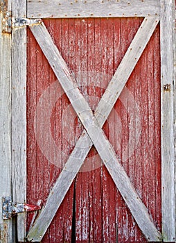 Red and White Barn Door