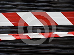 red and white barrier tape