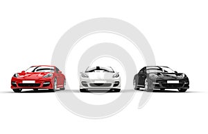 Red White And Black Fast Cars