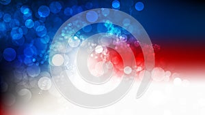 Red White and Blue Bokeh Defocused Lights Background Vector Art