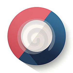 a red white and blue circle with a white circle in the middle