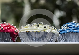 Red, White, and Blue Cupcakes