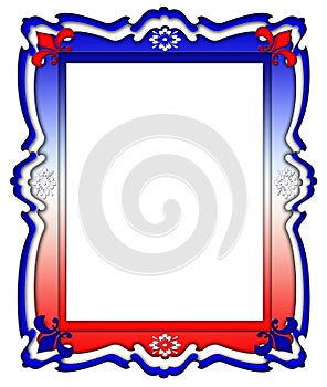 Red, White, and Blue Frame Border