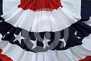 Red, white and blue of patriotic banner